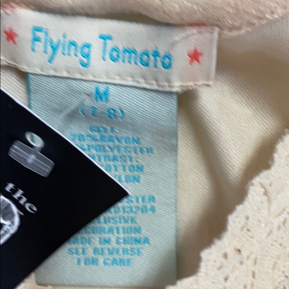 Flying tomato cream dress. Size m 7-8 - Picture 2 of 2